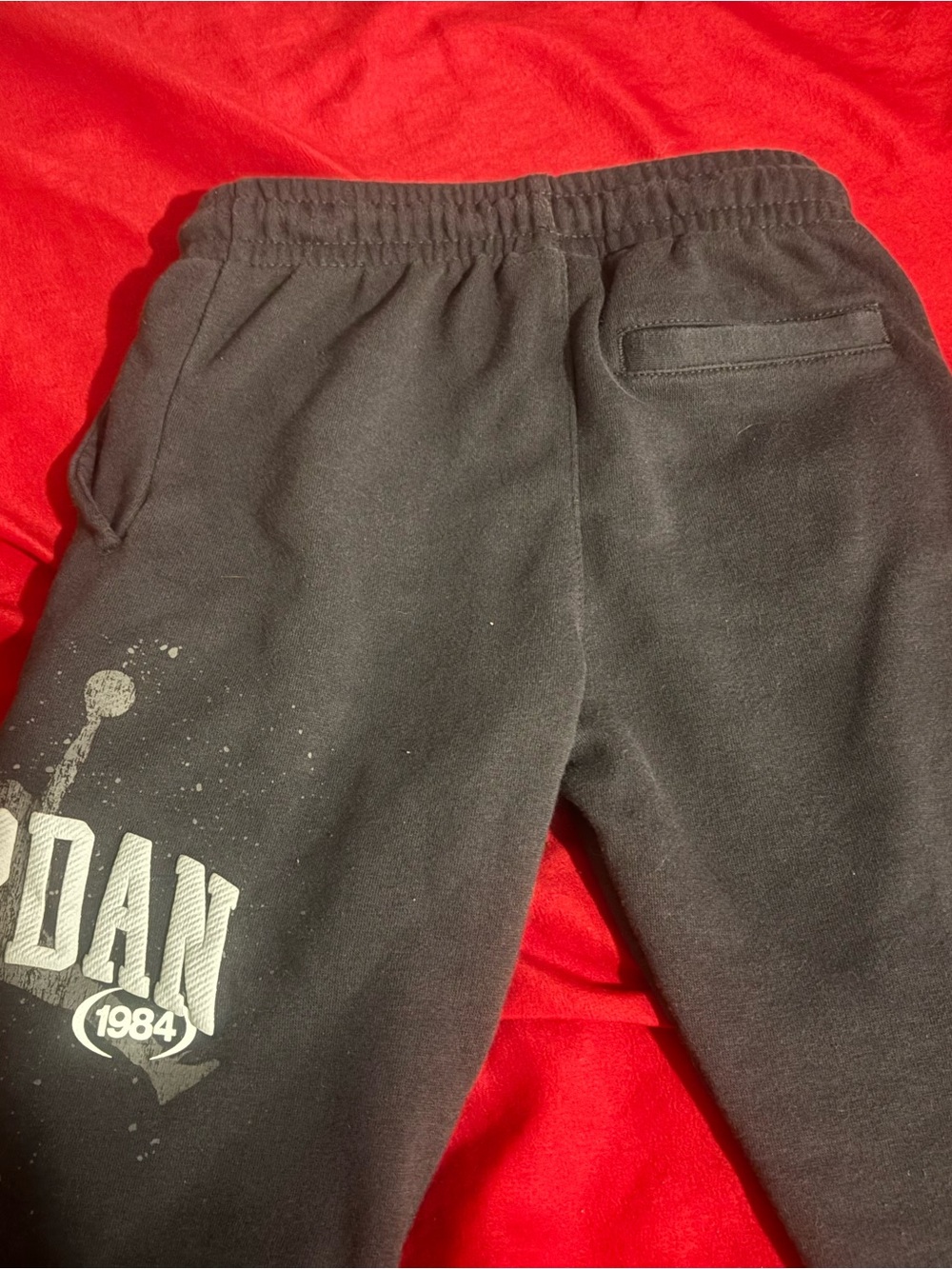 Jordan Kids Black Sweatpants with White Logo Accent